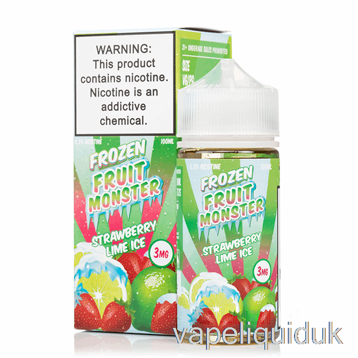 ICE Strawberry Lime - Frozen Fruit Monster - 100mL 3mg Vape Liquid